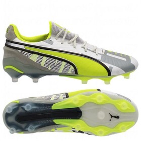 Бутси PUMA King Ultimate FG/AG Feather Gray/Electric Lime/White/Flat Light Gray LIMITED EDITION