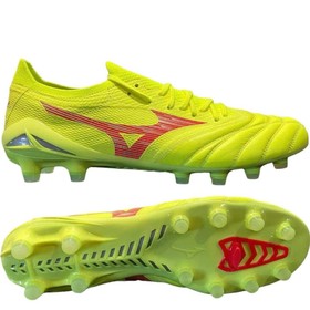 Бутси Mizuno Morelia Neo IV Beta Elite FG Safety Yellow/Flery Coral/Galaxy Silver