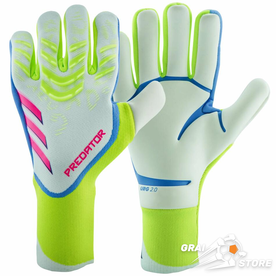 Воротарські рукавиці adidas Predator Pro 25 White/Lucid Pink/Lucid Lemon