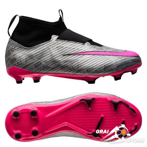 Дитячі бутси Nike Air Zoom Mercurial Superfly 9 Pro FG XXV Metallic Silver/Hyper Pink/Black/Volt