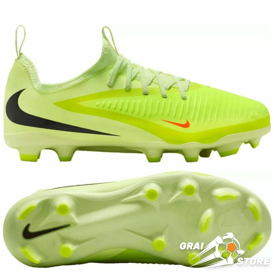 Дитячі бутси Nike Phantom 6 Low Academy FG/MG Limelight/Black/Hyper Crimson