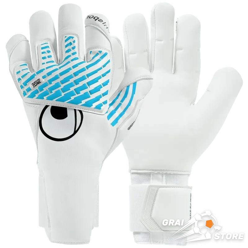 Воротарські рукавички Uhlsport Fangmaschine CyberTec Absolutgrip SC White/Cyber Blue/Black