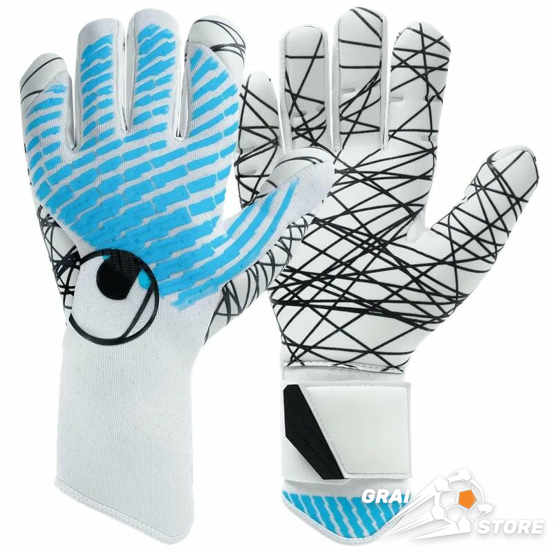 Воротарські рукавички Uhlsport Fangmaschine CyberTec Ultragrip HN White/Cyber Blue/Black