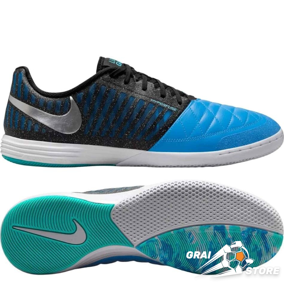Футзалки Nike Lunargato II IC Metallic Silver/Black/Neptune Blue