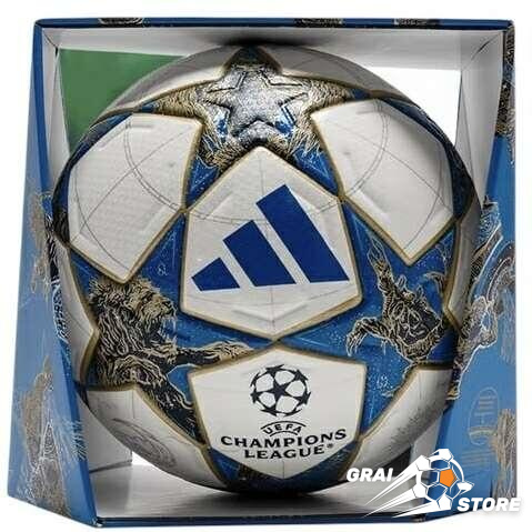 Футбольний м'яч Adidas UEFA Champions League 25/26 PRO White/Blue/Silver