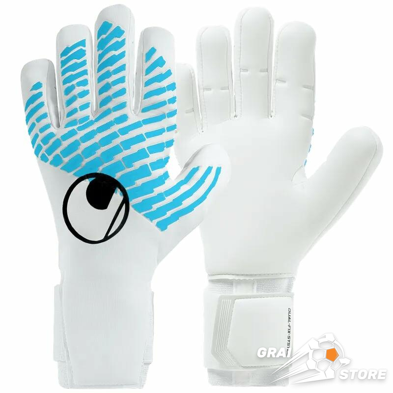 Воротарські рукавички Uhlsport Fangmaschine CyberTec Absolutgrip HN Fit White/Cyber Blue/Black