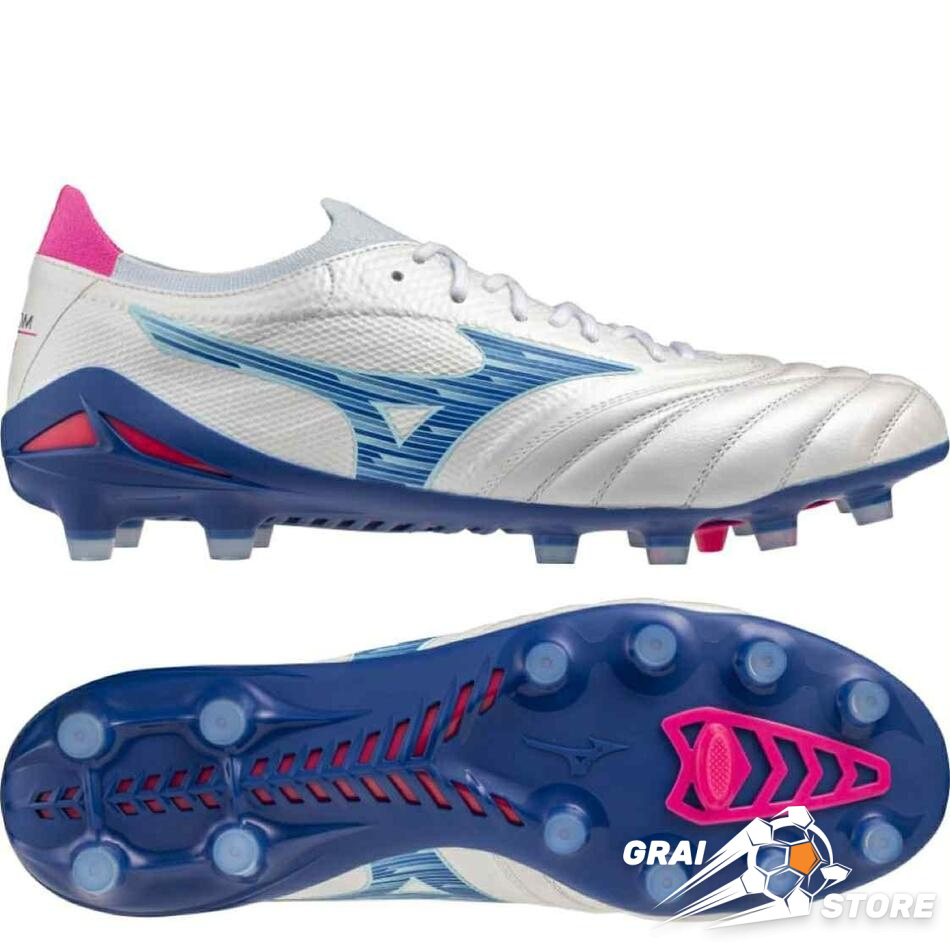 Бутси Mizuno Morelia Neo IV Beta Made in Japan FG/AG White/Tanagray Turquoise/Pink Tetra