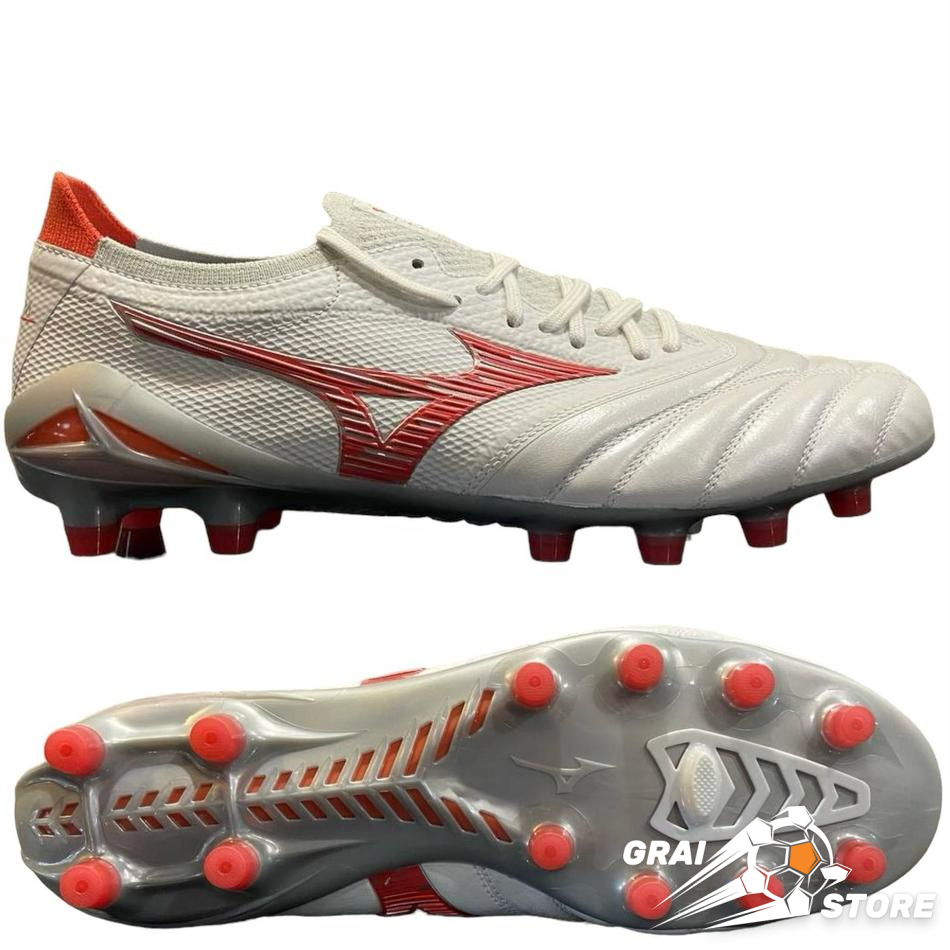 Бутси Mizuno Morelia Neo IV Beta Made in Japan FG White/Radiant Red
