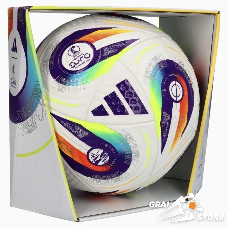 Футбольний м'яч Adidas Konektis Women's EURO25 Pro White/Pantone/Lucid Lemon