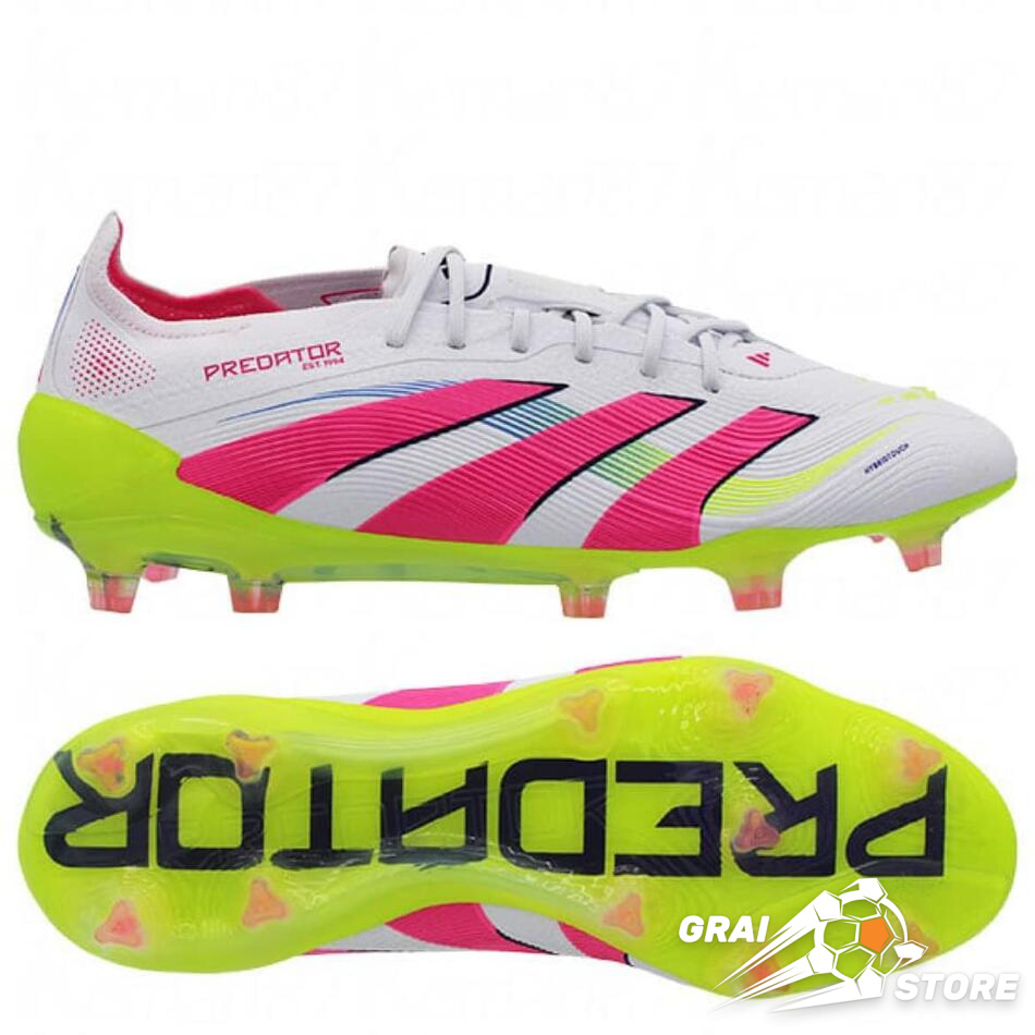 Бутси Adidas Predator Elite FG White/Lucid Pink/Lucid Lemon