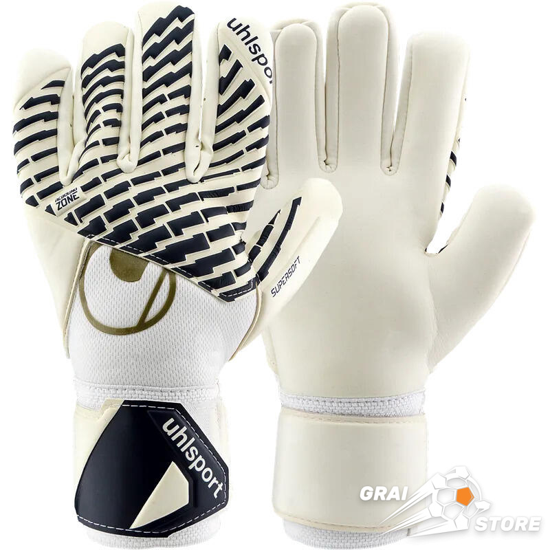 Воротарські рукавички UHLSPORT FM PREMIUM EDITION SUPERSOFT HN #380 White/Navy Blue/Gold