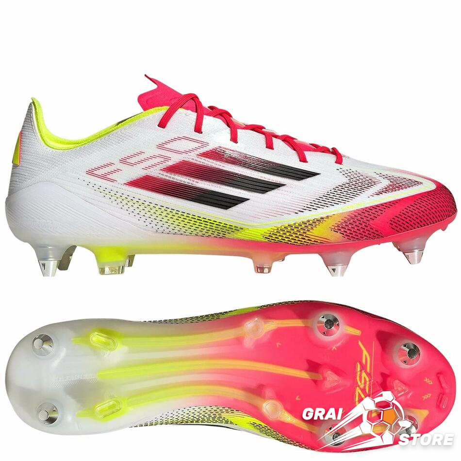 Бутси Adidas F50 Elite SG White/Core Black/Solar Yellow
