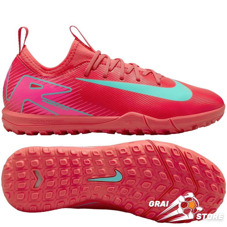 Дитячі сороконіжки Nike Air Zoom Mercurial Vapor 16 Academy TF Ember Glow/Aurora Green