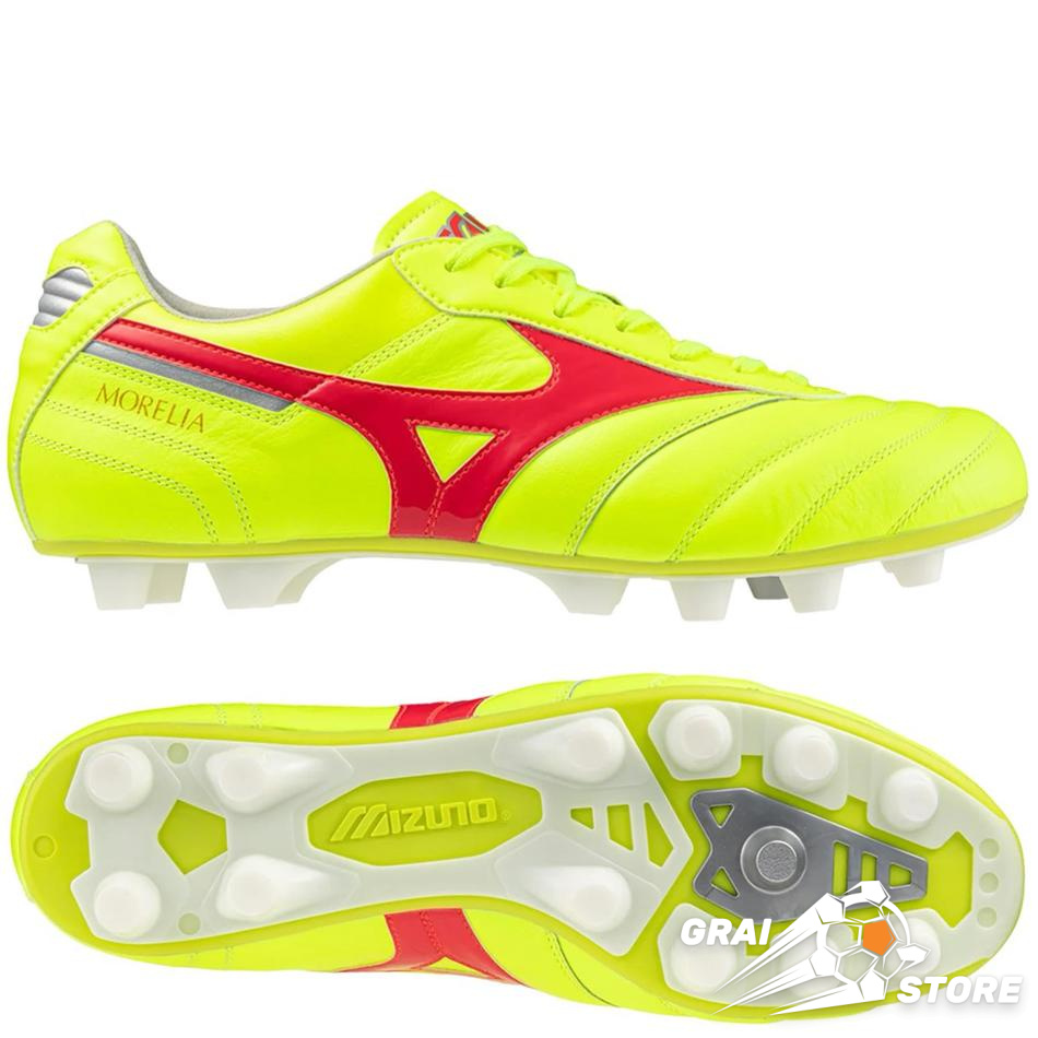 Бутси Mizuno Morelia II Elite FG Safety Yellow/Fiery Coral