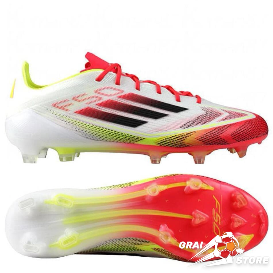 Бутси Adidas F50 Elite FG White/Core Black/Solar Yellow