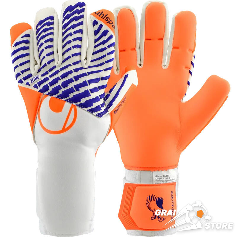 Воротарські рукавичкиUHLSPORT FM CYBERTEC MAIGNAN ABSOLUTGRIP HN #383 White/Fluorescent Orange/Purple