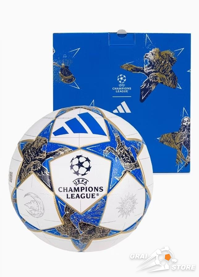 Футбольний м'яч Adidas Champions League 25/26 Legua Box White/Blue/Silver