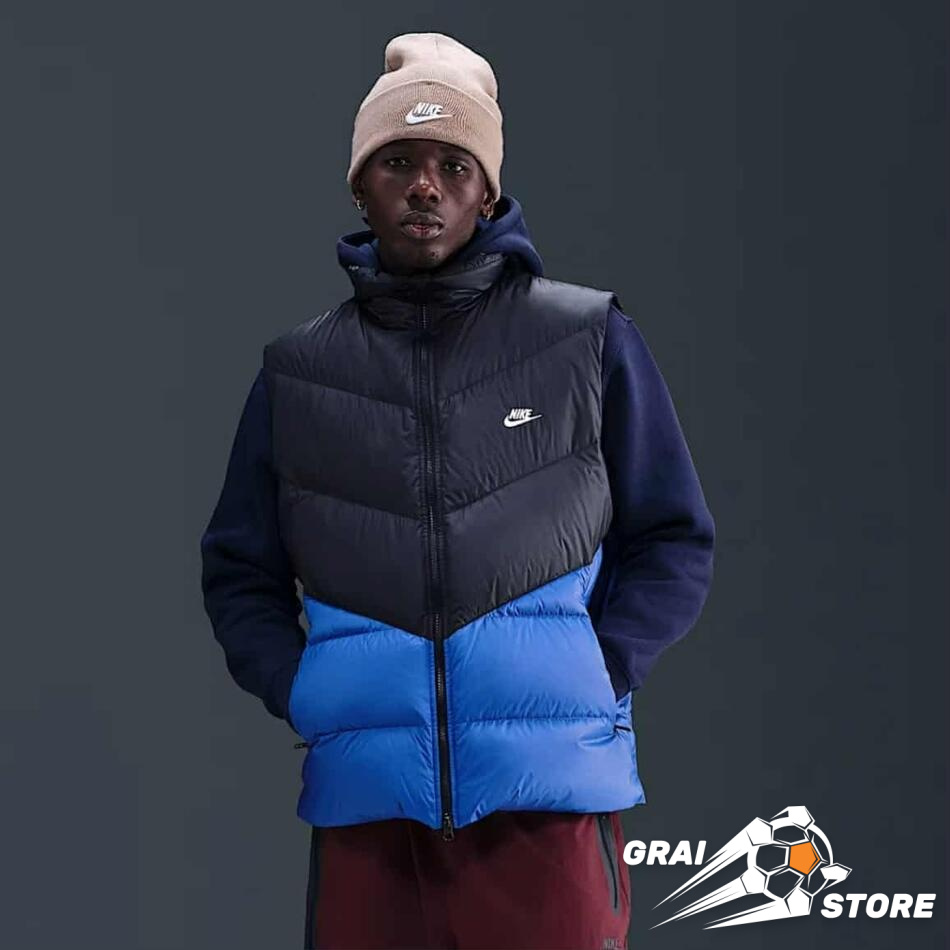 Жилетка Nike Windrunner Obsidian/Game Royal/White