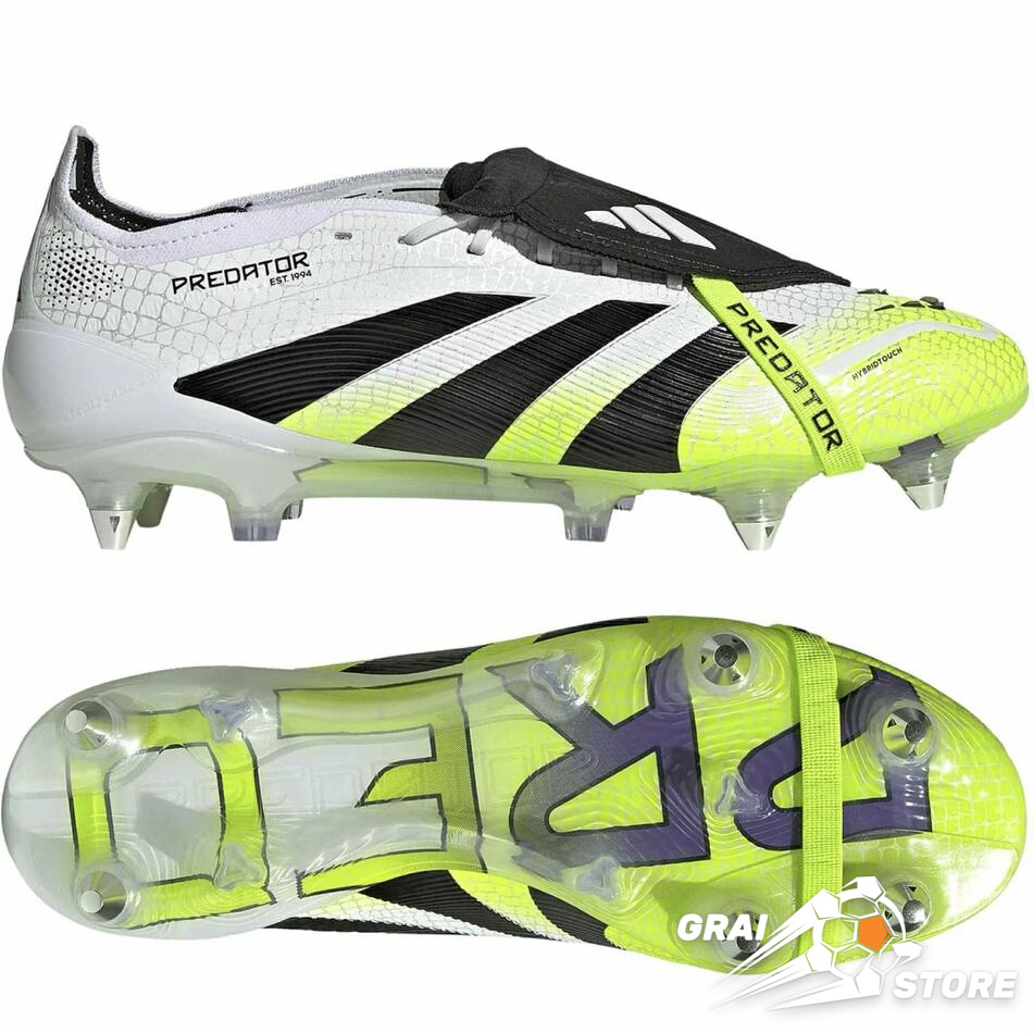 Бутси Adidas Predator FT Elite SG White/Black/Lucid Lemon