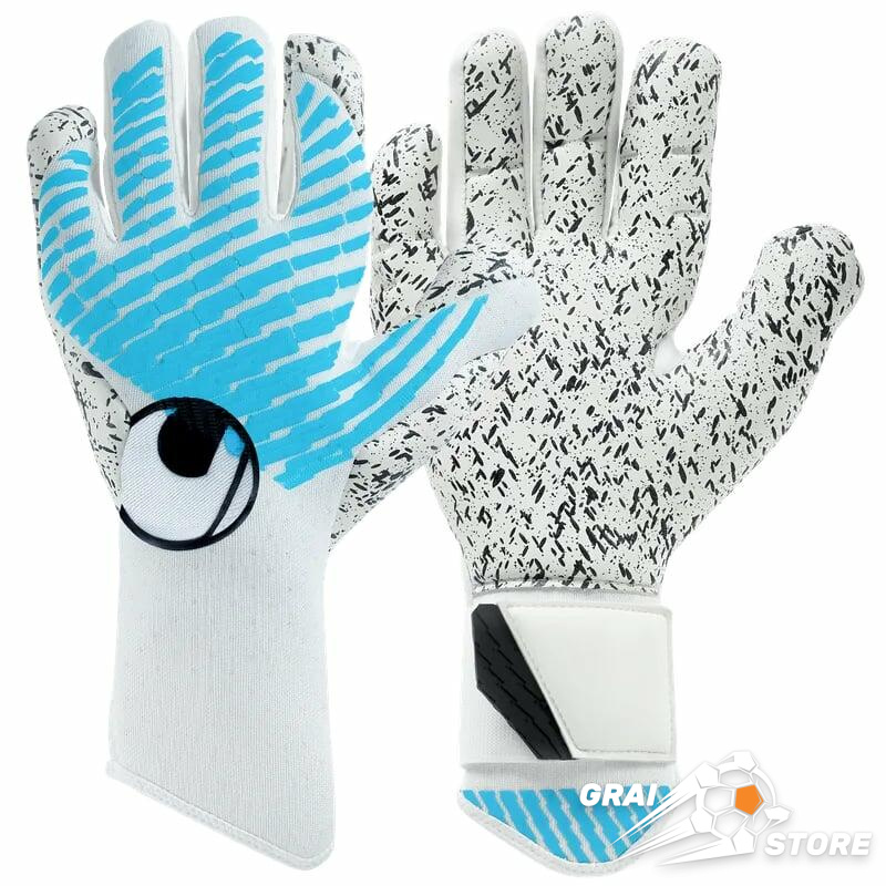 Воротарські рукавички Uhlsport Fangmaschine CyberTec Supergrip+ HN White/Cyber Blue/Black