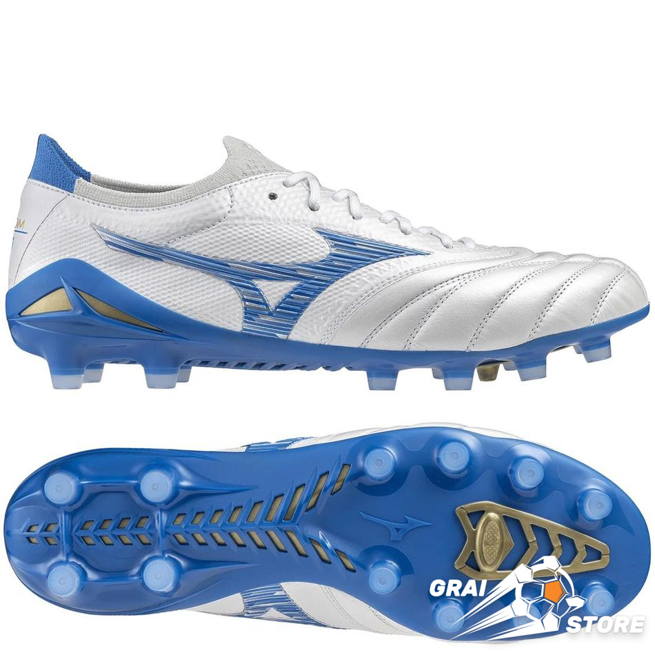 Бутси Mizuno Morelia Neo IV Beta Made in Japan FG/AG White/Laser Blue