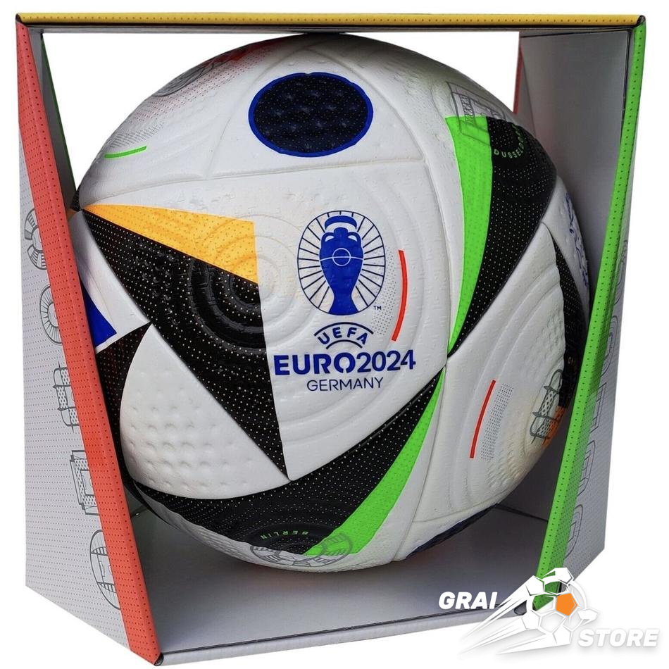Футбольний м'яч Adidas Fussballliebe OMB Euro 2024 White/Black/Blue