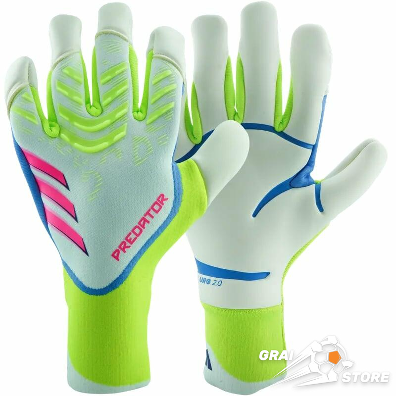 Воротарські рукавиці adidas Predator Pro 25 Hybrid White/Lucid Pink/Lucid Lemon