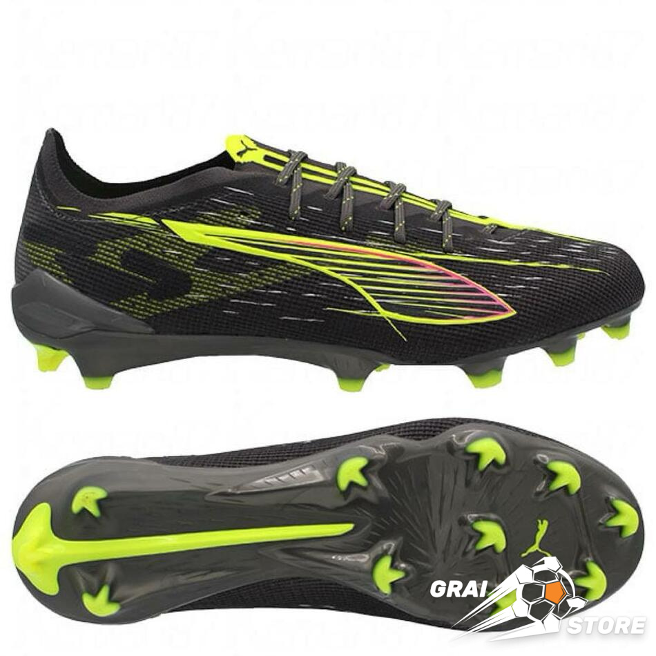 Бутси PUMA Ultra 5 Ultimate FG/AG Anthracite/Fluo Yellow